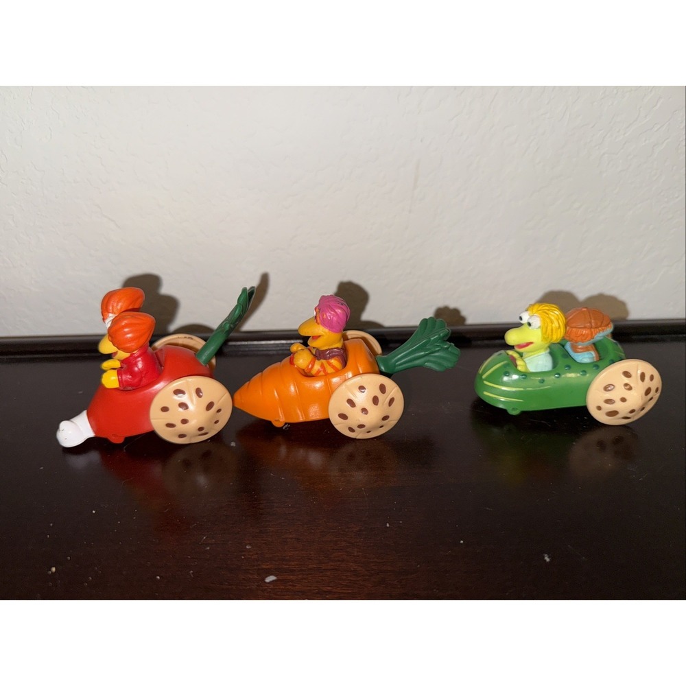 Lot Of 3 Fraggle Rock 1987 Driving Veggie Cars from McDonald's Henson